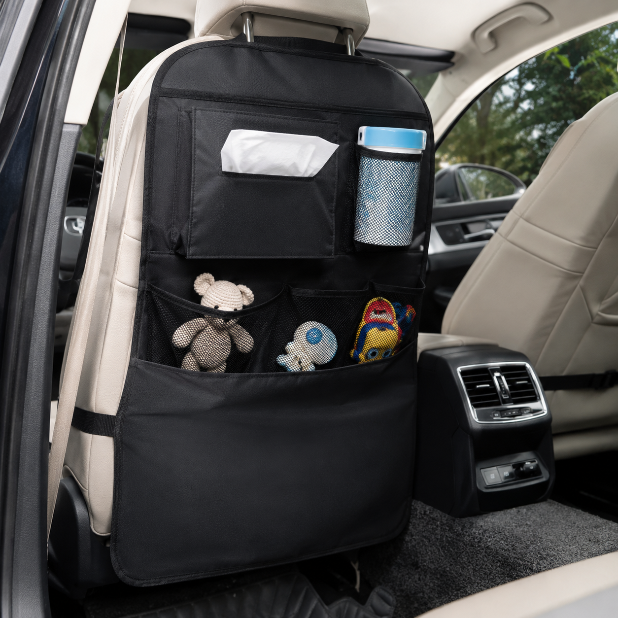 Dermavolix™ SeatGuard Back Protector Organizer